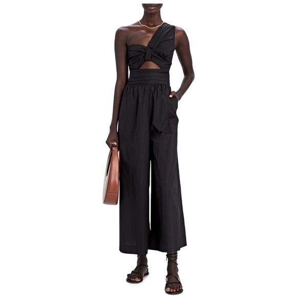 NWT - A.L.C. Athelia One Shoulder Jumpsuit in Black - Picture 2 of 5